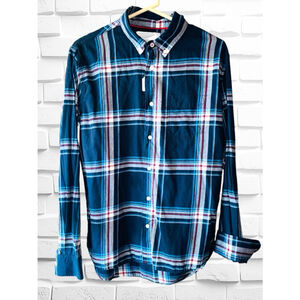 Aeropostale Men's Size Small Long Sleeve Plaid Button Down Casual Shirt Academia